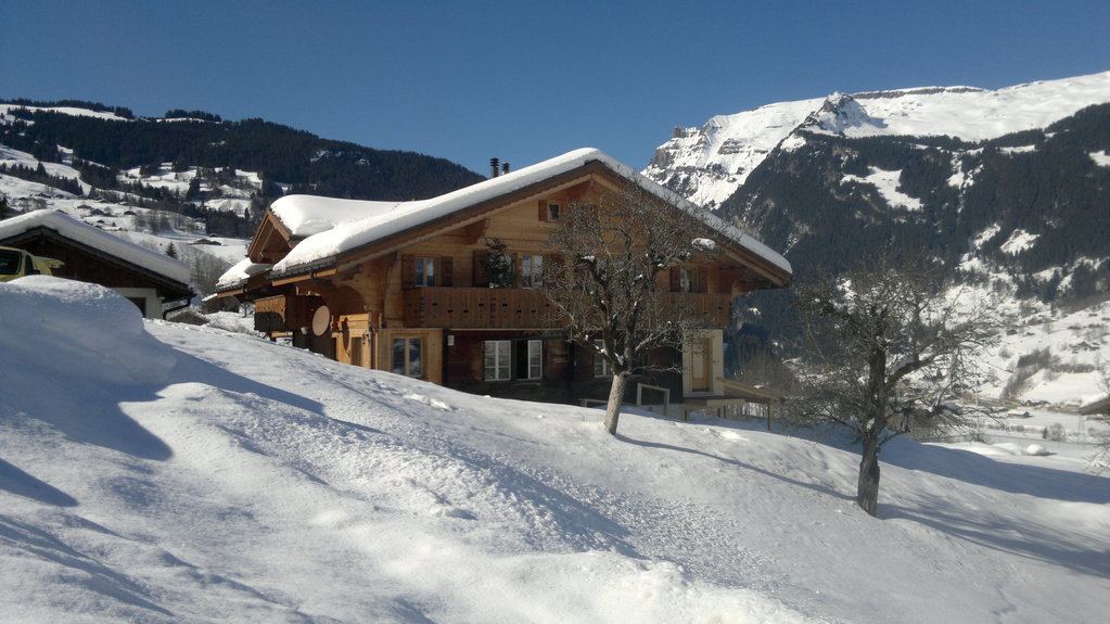 Snow around the chalet
